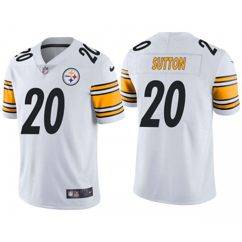 Men Pittsburgh Steelers 20 Cameron Sutton Nike White Limited NFL Jersey